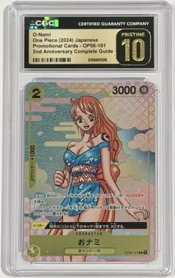 2024 One Piece O-Nami 2nd Anniversary OP06-101 Promo CGC 10 Pristine Japanese - Image 1