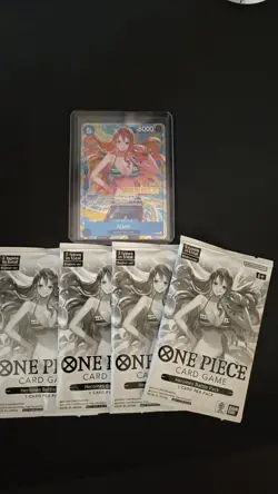 One Piece Nami Winner P-112 Heroines Battle Promo ENGLISH + 4 Heroine Packs - Image 1