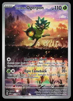 Teal Mask Ogerpon 123 Illustration Rare Scarlet & Violet Promo Pokemon Card - Image 1