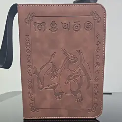 Pokemon Trading Card Binder Charizard PU Leather- 4 Pocket 400 Card Capacity - Image 1