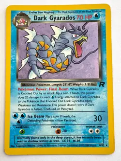 Dark Gyarados Non-Holo Card 8/82 Team Rocket Pokemon TCG - LP Rare! - Image 1