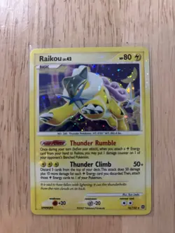 Pokemon TCG Raikou Holo Rare Card Secret Wonders 16/132 2007 Edition - Image 1
