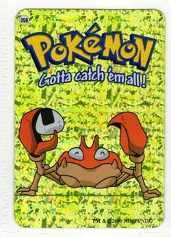 Krabby #098 - Vintage Vending Machine Prism Sticker 2000 - Pokemon Card - Image 1