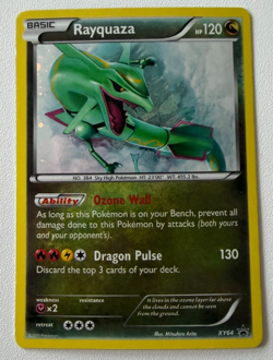 Pokemon TCG Rayquaza Dragon Vault Black Start Promo Holo Card XY64 NM Vintage Po - Image 1