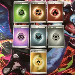 Mega evolution Pokemon Holo Energy Cards 7 card set - Image 1