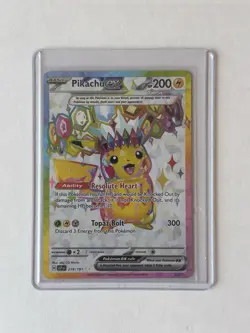 Pokemon Pikachu ex 219/191 SV08 Surging Sparks Ultra Rare EX Holo 200 HP Card - Image 1