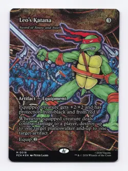 Leo's Katana (Borderless) (Foil) 0018 (M) MTG Teenage Mutant Ninja Turtles (PZA) - Image 1
