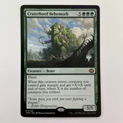 MTG Craterhoof Behemoth *Non-Foil* Promo Tarkir Dragonstorm NM/MT PW Stamp - Image 1