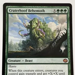 MTG Craterhoof Behemoth *Non-Foil* Promo Tarkir Dragonstorm NM/MT PW Stamp - Image 2