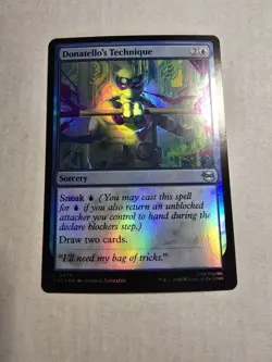 1x Donatello's Technique - Foil MTG Teenage Mutant Ninja Turtles NM Magic Foil - Image 1