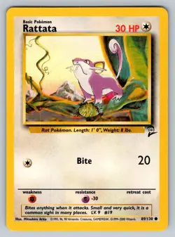 Pokemon TCG Base Set 2 Rattata 89/130 - Image 1