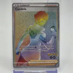 Pokemon GO Candela Rainbow Rare Trainer Supporter 083/078 Secret Rare Card - Image 1