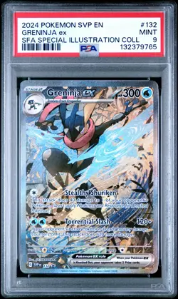 2024 POKEMON SVP EN-SV BLACK STAR PROMO GRENINJA ex #132 PSA MINT 9 - Image 1