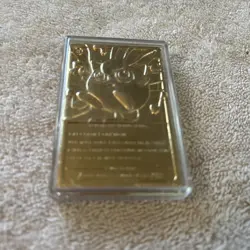 N Pokemon Jigglypuff Trading Card Bar 23K Gold Plated 1999 Burger King W/ Case - Image 2
