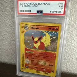 2003 POKEMON SKYRIDGE #H7 FLAREON-HOLO PSA 7 WITH FULL AND HALF SWIRL IN HOLO - Image 2