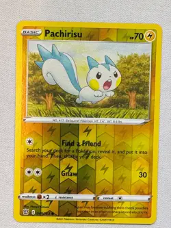 Pachirisu 049/163 Common Battle Styles Pokemon Reverse Holo Near Mint - Image 1