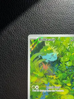 Pokemon Bulbasaur 166/165 Scarlet & Violet 151 Illustration Rare NM English - Image 5