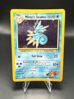 Pokemon TCG Misty's Seadra Holo Rare Gym Heroes Prerelease 9/132 B - Image 2