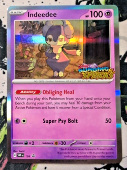 Indeedee SVP154 Pokemon Surging Sparks Prerelease Staff Promo - Image 1
