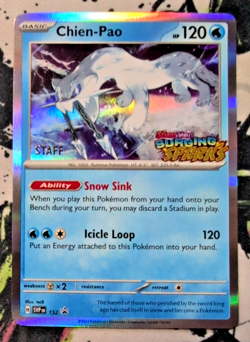 Chien-Pao Svp152 Pokemon Surging Sparks Prerelease Staff Promo - Image 1