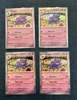Pokemon Scarlet & Violet 151 - Gengar 094/165 Rare & Reverse Holo - Mint/NP x4 - Image 2