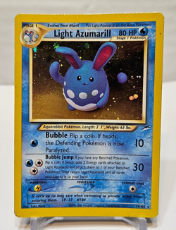 Light Azumarill 13/105 Holo Rare Unlimited Neo Destiny Pokemon 827 - Image 1