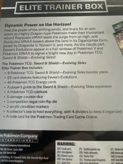 Pokemon TCG Evolving Skies Sword & Shield Elite Trainer Box ETB Sealed READ NOTE - Image 3