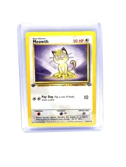 Pokemon TCG Meowth 56/64 Jungle 1st Edition Regular NM/EX - Image 1