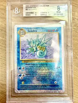 BGS 8 REVERSE FOIL Seadra Legendary #63 Holo Pokemon 2002 MINT (PSA) - Image 1