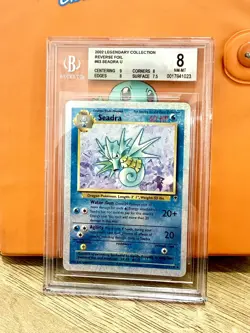 BGS 8 REVERSE FOIL Seadra Legendary #63 Holo Pokemon 2002 MINT (PSA) - Image 3