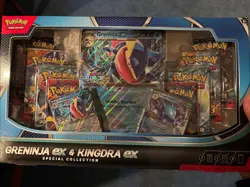 Pokemon TCG Greninja ex and Kingdra ex Special Collection Box 8 PACKS!! - Image 1
