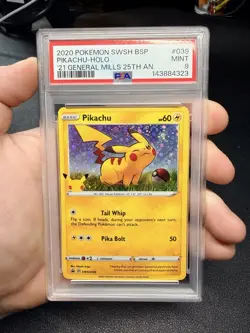 Pikachu (General Mills Promo) Holo Pokemon Sword & Shield Black Star PSA 9 #39 - Image 1