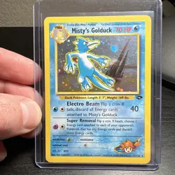 Misty's Golduck 12/132 Holo Rare Pokemon Gym Challenge MP - Image 1