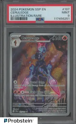2024 Pokemon SSP EN Illustration Rare #197 Ceruledge PSA 9 MINT - Image 1