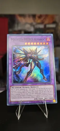 Masked HERO Atomic MZMU-EN016 Super Rare Maze of Muertos Yu-Gi-Oh Card - Image 2