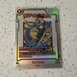 Bandai Dragon Ball Super Card Game Son Goku SR Foil FB07-104 35000 Power 5 Cost - Image 1