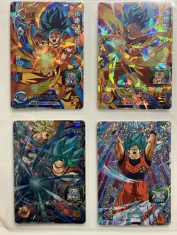 Super Dragon Ball Heroes Goku Blue SSGSS Holo 4 Card Set Official Japan - Image 2