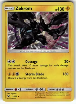 Zekrom 35/73 Shining Legends NM Pokemon Card TCG - Image 1
