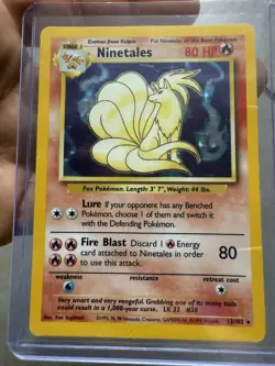 #2 Ninetales 12/102 SHADOWLESS Base Set 1999 Holo Rare WOTC Pokemon Card TCG - Image 1