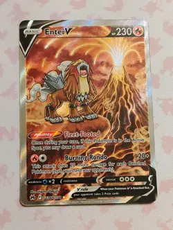 Pokemon Entei v TCG Full Art Ultra Rare Holo Card GG36/GG70 Crown Zenith NM - Image 1
