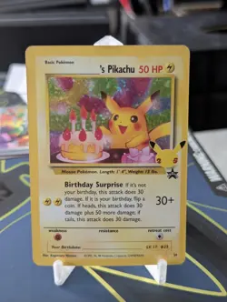 Pokemon TCG Birthday Pikachu #24 Celebrations 25th Anniversary Card Promo - Image 1