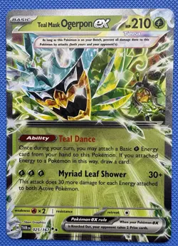 Pokemon Teal Mask Ogerpon ex 025/167 Sv06: Twilight Masquerade Holo 210 HP Card - Image 1