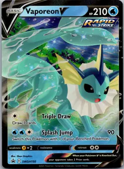 Vaporeon V SWSH150 - SWSH: Sword & Shield Promo Cards Promo Pokemon TCG NM - Image 1