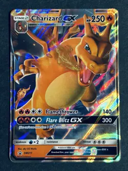 Charizard GX SM211 Black Star Promos Full Art Holo Pokemon Card NM - Image 2