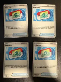 Poke Pad 198/217 Pokemon TCG ME: Ascended Hero’s x4 Trainer Common Card NM - Image 2