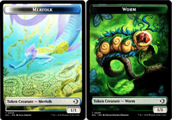 x4 Merfolk / Worm Double-Sided Token [Lorwyn Eclipsed] MTG Magic ECL PLAYSET NM - Image 4