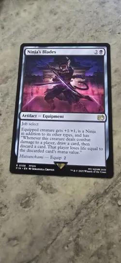 Ninja's Blades Final Fantasy Regular Artifact Equipment Rare MTG NM - Image 1