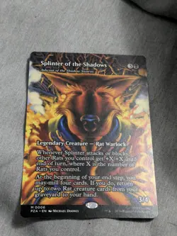 Splinter of the Shadows - Ashcoat of the Shadow Swarm (Borderless) MTG TMNT - Image 1
