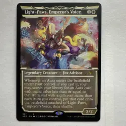 Wizards Light-Paws, Emperor's Voice - Kamigawa Neon Dynasty Rare White 367 - Image 1