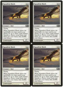 MTG Squadron Hawk x4 Magic 2011 M11 Common NM Playset - Image 1